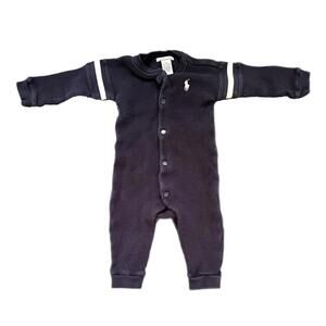 Vintage Polo by Ralph Lauren Blue Footies One Piece - 9m